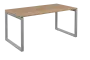 SEK-O - 16 stůl kancelářský, kovová podnož stříbrná, deska 25 mm, široký 1600 mm, dub bardolino